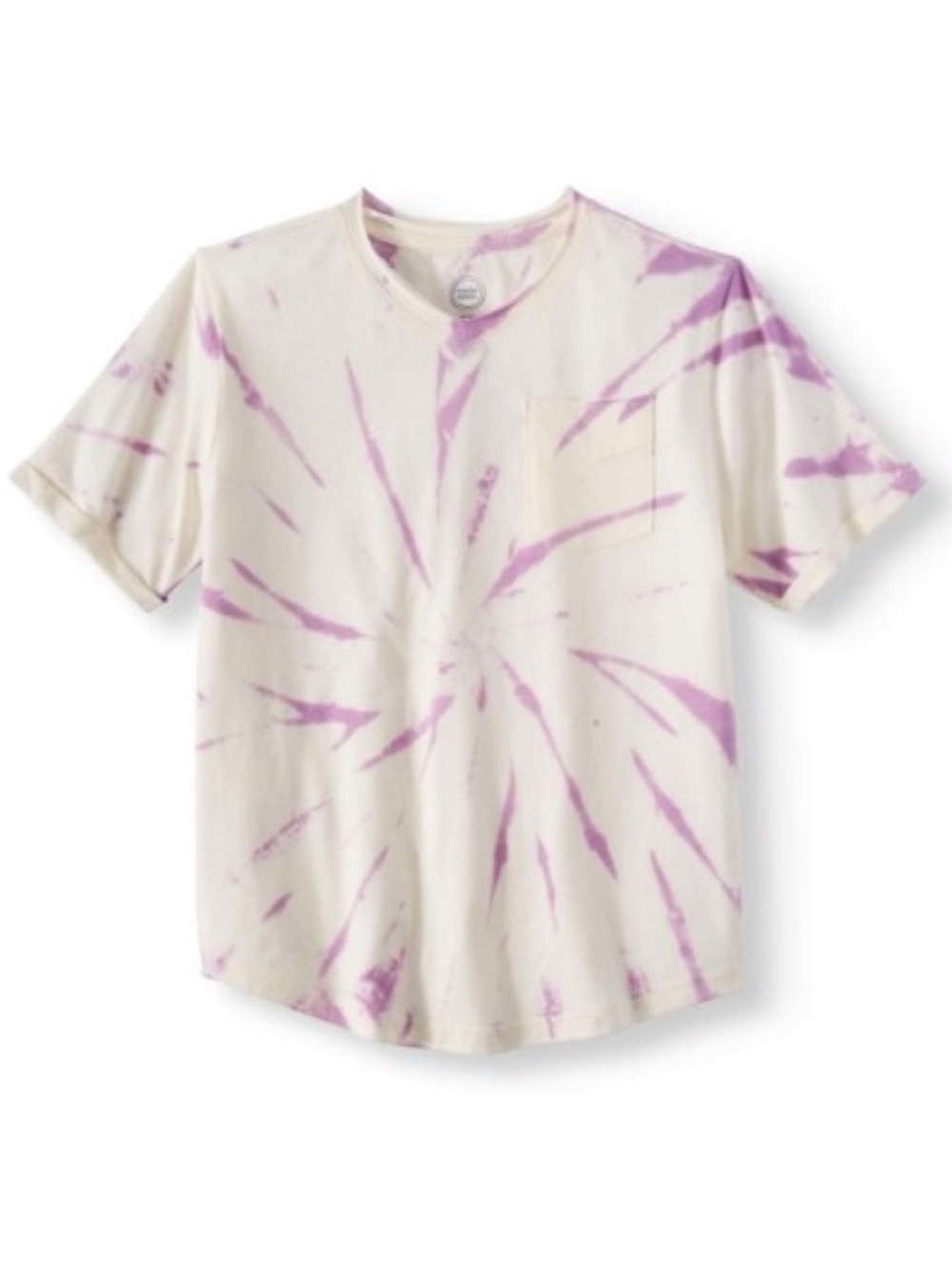Wonder Nation Tie Dye Cuffed Sleeve Pocket T-Shirt
